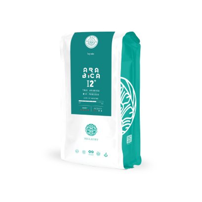 I2+ (Medium-Dark Roast) Arabica Coffee เมล็ดกาแฟคั่วอราบิก้าแท้ 100% ตรา ฮิลล์คอฟฟ์ 250g