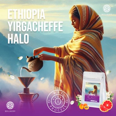 Ethiopia Yirgacheffe Halo Beriti G1 Arabica Specialty Roasted เมล็ดกาแฟคั่วอาราบิก้าแท้ สเปเชียลตี้ เอธิโอเปีย 200g.