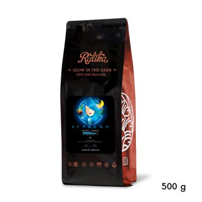 Ratika Coffee Supremo Blend เมล็ดกาแฟคั่วราติก้า สูตร ซูพรีโม 500g.