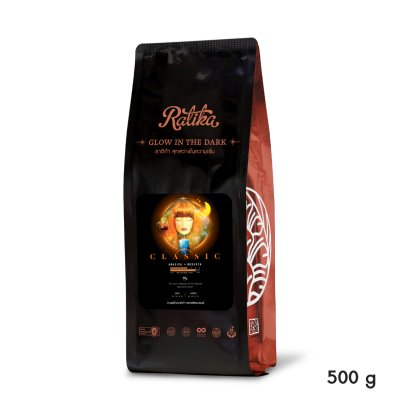 Ratika Coffee Classic Blend เมล็ดกาแฟคั่วราติก้า สูตร คลาสสิค 500g.