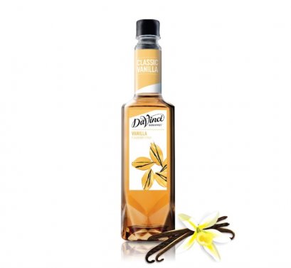 Hillkoff : น้ำเชื่อมไซรัป Davinci Syrup  กลิ่น Vanilla ขนาด 750 ml.