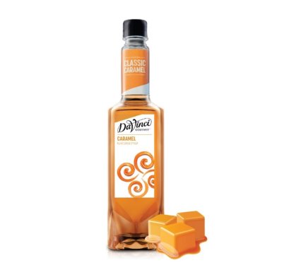 Hillkoff : น้ำเชื่อมไซรัป Davinci Syrup  กลิ่น Caramel ขนาด 750 ml.