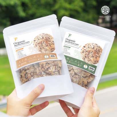 Rice Chips ข้าวกล้องแผ่นอบกรอบ Forest Food ขนมเพื่อสุขภาพ เคี้ยวเพลิน เกินห้ามใจ