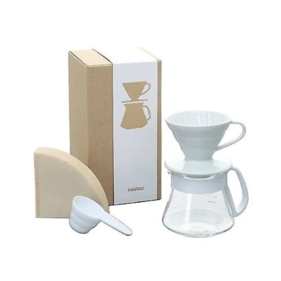 Hario XVDD-3012W V60 Ceramic Dripper 02 Set (White)