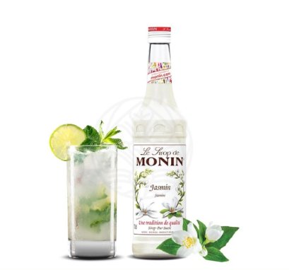 HILLKOFF : น้ำเชื่อมแต่งกลิ่น Monin Syrup (โมนิน ไซรัป) - กลิ่น Jasmin ขนาด 700 ml.