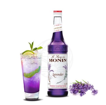 HILLKOFF : น้ำเชื่อมแต่งกลิ่น Monin Syrup (โมนิน ไซรัป) - กลิ่น Lavender ขนาด 700 ml.