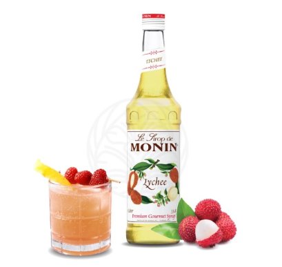 HILLKOFF : น้ำเชื่อมแต่งกลิ่น Monin Syrup (โมนิน ไซรัป) - กลิ่น Lychee ขนาด 700 ml.