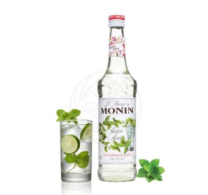 HILLKOFF : น้ำเชื่อมแต่งกลิ่น Monin Syrup (โมนิน ไซรัป) - กลิ่น Mojito Mint ขนาด 700 ml.