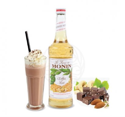 HILLKOFF : น้ำเชื่อมแต่งกลิ่น Monin Syrup (โมนิน ไซรัป) - กลิ่น  Toffee Nut ขนาด 700 ml.