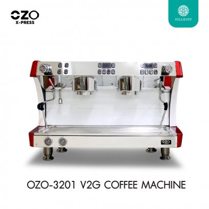 OZO-3201 V2G เครื่อง espresso machine แซมสีแดงสวย สะดุดตา