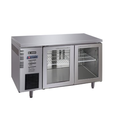 SANDEN Intercool Stainless Counter Cabinet ตู้แช่เคาน์เตอร์สแตนเลส แช่เย็น 2 ประตูกระจก รุ่น SCC-1202G (300 ลิตร) 10.6 คิว