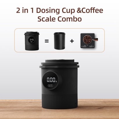 KC232 Coffee Dosing Cup with Scale อุปกรณ์ชงกาแฟล้ำสมัยที่รวมตราชั่งดิจิตอลและถ้วยโดสเข้าไว้ด้วยกัน(copy)