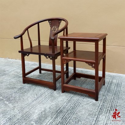 ชุดเก้าอี้จีนพร้อมโต๊ะกลางสำหรับร้านอาหารจีนคาเฟ่สไตล์จีนโอเรียนทอลคลาสสิค