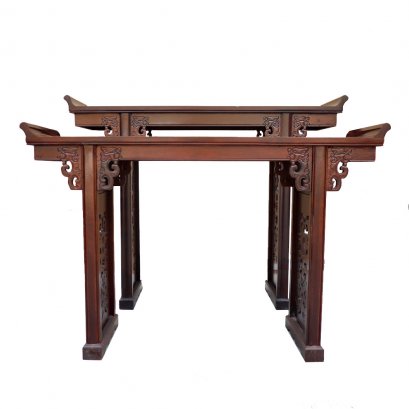 ชุดโต๊ะคอนโซลไม้ขอบงอน 150 ซม.