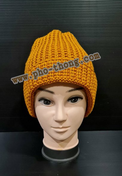 หมวกถัก(งานถักมือ) สีพระราชนิยม