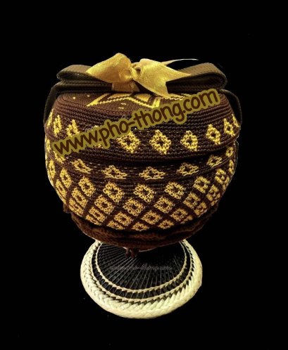 บาตรสแตนเลสแท้100%ครบชุด(ขาหวายดี พร้อมเครื่องบวช) + ถลกบาตรไนล่อน(งานถักด้วยมือ)