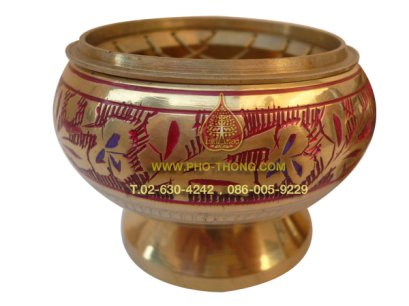 โถกำยานแกะลาย (ทองเหลือง) งานนำเข้าจากอินเดีย