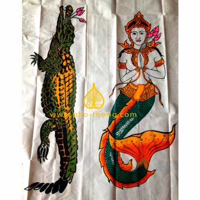 ธงจระเข้-ธงนางมัจฉา-ธงตะขาบ-ธงเต่า (1ชุด มี 4ผืน)  42ซม x 105ซม