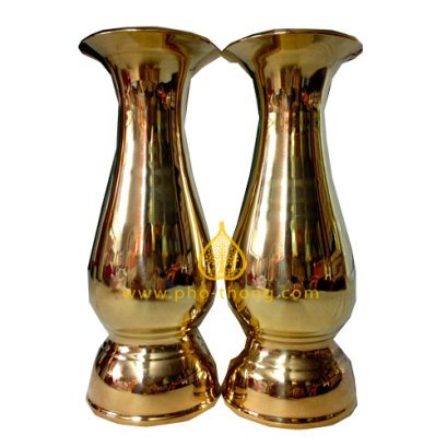 แจกัน-ทรงแก้ว (ทองเหลือง)             ** รุ่นใหม่ **