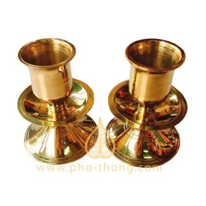 เชิงเทียนจานรอง (ทองเหลือง) 3 นิ้ว