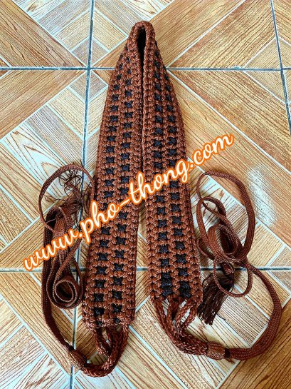 รัตประคด ถักเชือกเปีย-ลายกระดูกงู  (งานถักมือ)