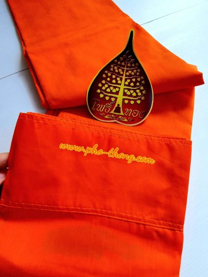 สบง ผ้ามัสลิน(งานเย็บ2ชั้น) ไม่โป๊ ไม่บาง  สีเหลืองทอง(ส้ม)