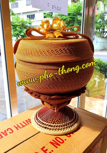 บาตรสแตนเลสแท้100%ครบชุด(ขาหวายดี พร้อมเครื่องบวช) + ถลกบาตรไนล่อน(งานถักด้วยมือ)(copy)