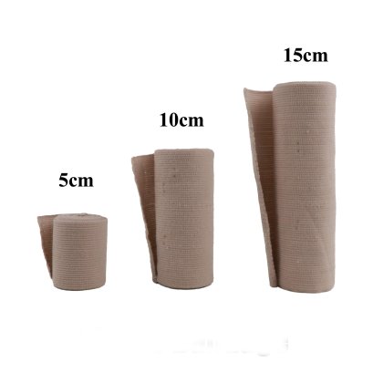 High elastic bandage with metal clip