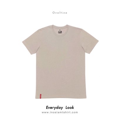 Everyday Look : เสื้อยืดสีพื้น ไม่ยืด ไม่ย้วย ใส่สบาย สีโอวัลติน