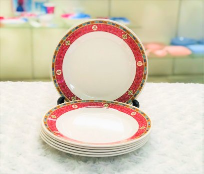 จานทรงตื้น 8 นิ้ว (1x6)