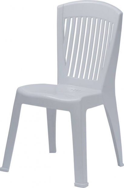 เก้าอี้มีพนักพิง สีขาว