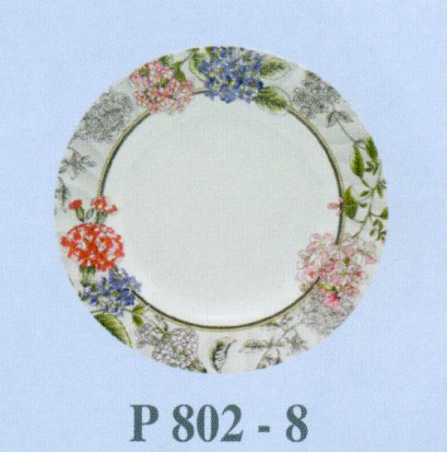 จานทรงตื้น 8 นิ้ว