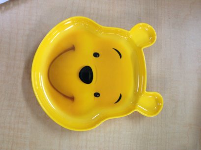 จานหน้าหมีพูห์เหลือง 6 นิ้ว