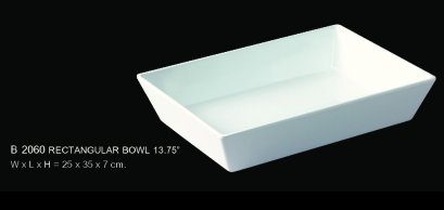 ชามสี่เหลี่ยมผืนผ้า 13.75 นิ้ว