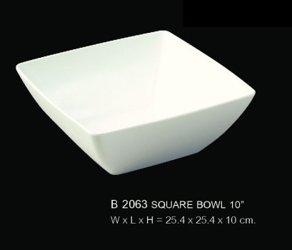 ชามสี่เหลี่ยม 10 นิ้ว