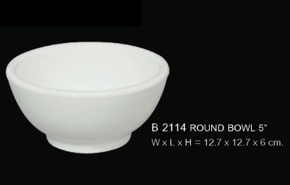 ชามกลม 5 นิ้ว