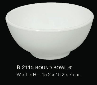 ชามกลม 6 นิ้ว