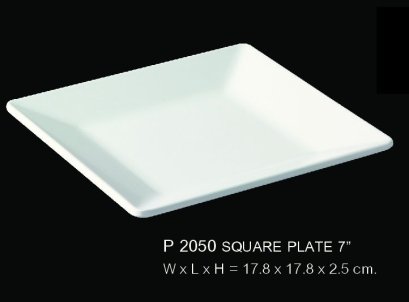 จานสี่เหลี่ยม 7 นิ้ว