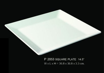 จานสี่เหลี่ยม 14.5 นิ้ว