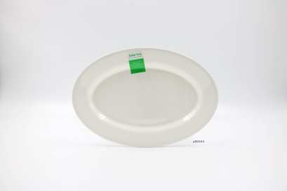 จานเปลรูปไข่ทรงตื้น 9.5 นิ้ว