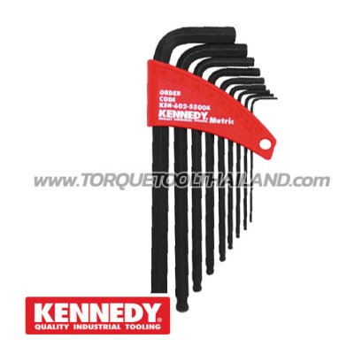 KEN-602-5500K ชุดประแจหกเหลี่ยมหัวบอลยาว 9 ตัว 1.5 - 10 มม.