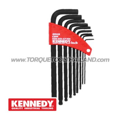 KEN-602-5730K ชุดประแจหกเหลี่ยมหัวบอลยาว 9 ตัว 5/64 - 3/8 นิ้ว