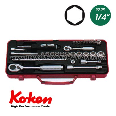 2260M บล็อกชุด 6P (SQ.DR.1/4&quot;)  Socket Set