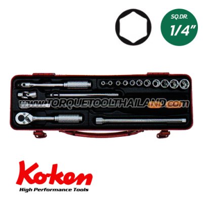 2261HA+C บล็อกชุด 6P (SQ.DR.1/4&quot;)  Socket Set