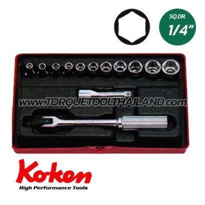 2262HM บล็อกชุด 6P (SQ.DR.1/4&quot;)  Socket Set