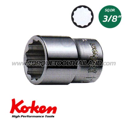 3405M_26mm ลูกบล็อก สั้น  12P (SQ.DR.3/8&quot;) Hand Sockets
