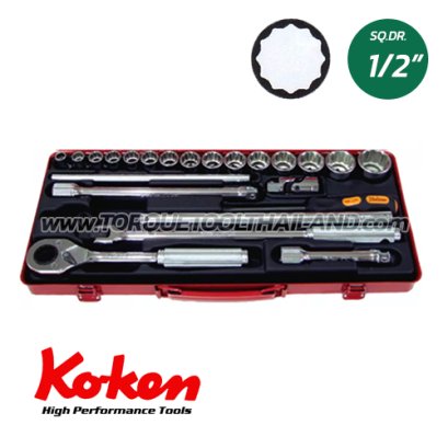 4244A+C บล็อกชุด 12P  (SQ.DR.1/2&quot;) Socket Set