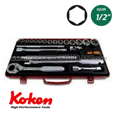 4250HM+C บล็อกชุด 6P  (SQ.DR.1/2&quot;) Socket Set