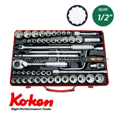 4274AMW+C บล็อกชุด 12P  (SQ.DR.1/2&quot;) Socket Set
