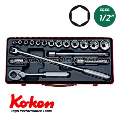 4289HM บล็อกชุด 6P  (SQ.DR.1/2&quot;) Socket Set